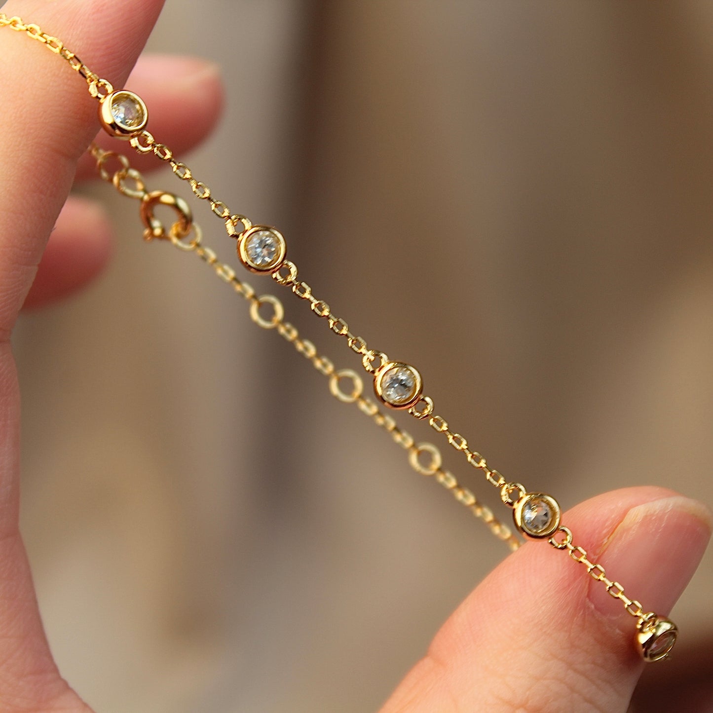Crystal Bubble Gemstone Bracelet