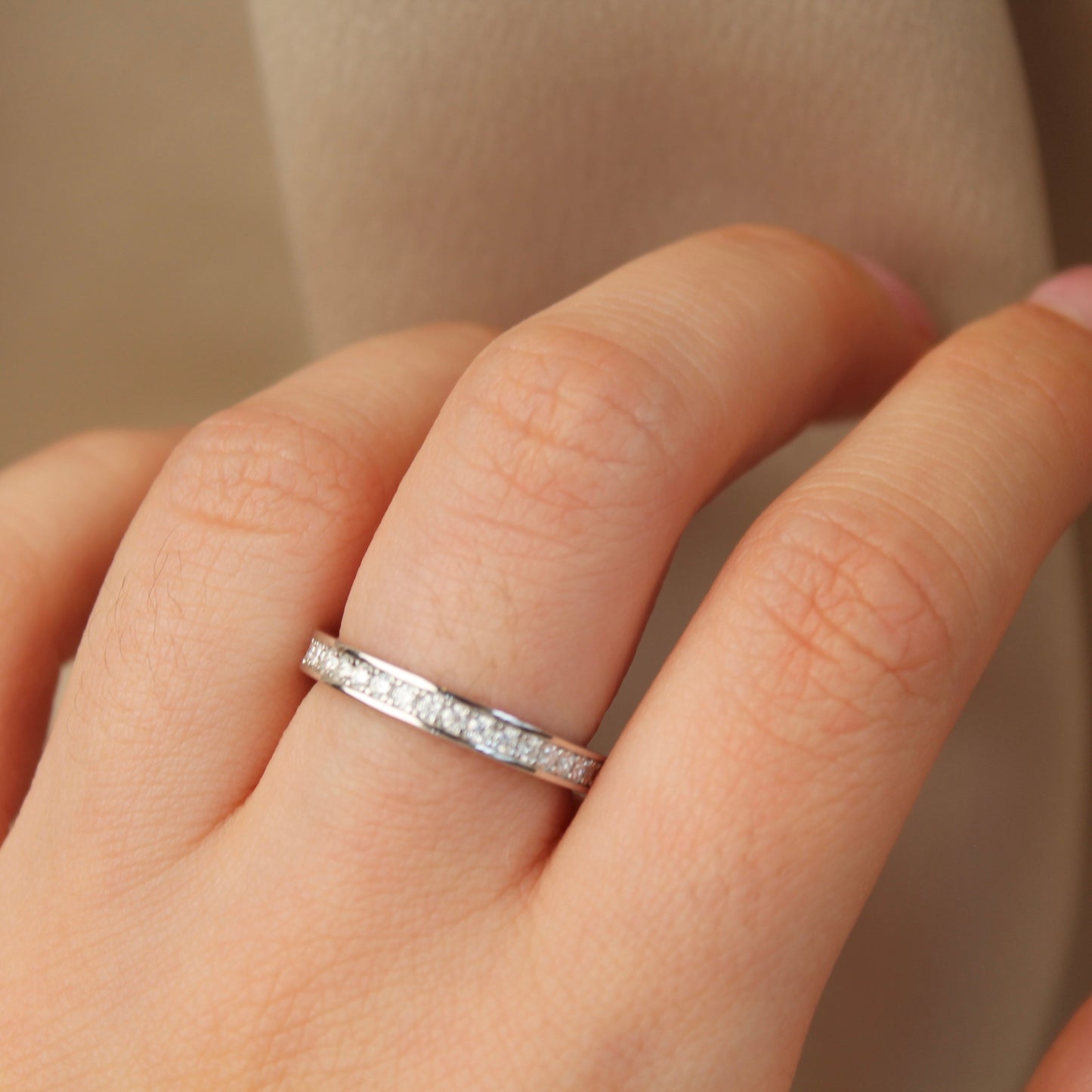 Full Eternity Moissanite Ring