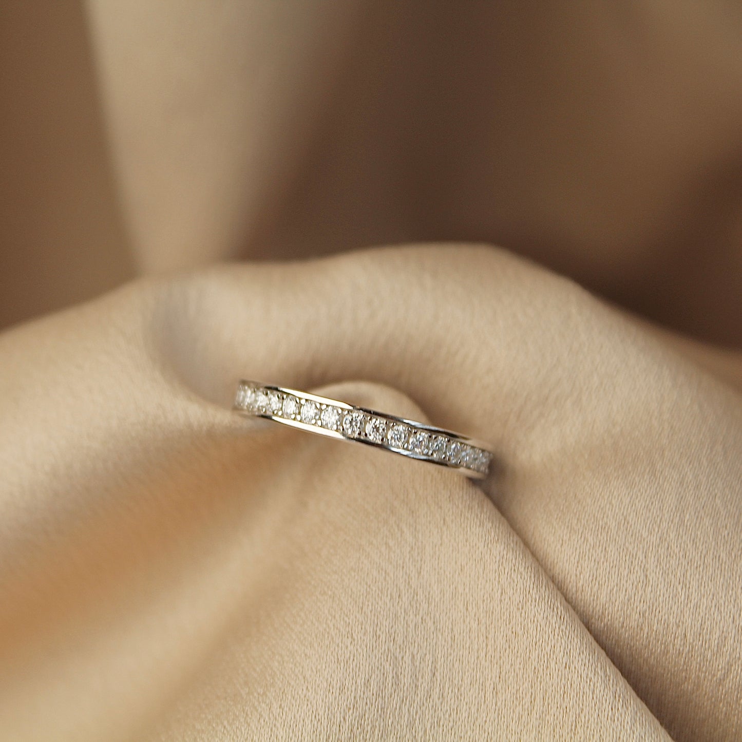 Full Eternity Moissanite Ring
