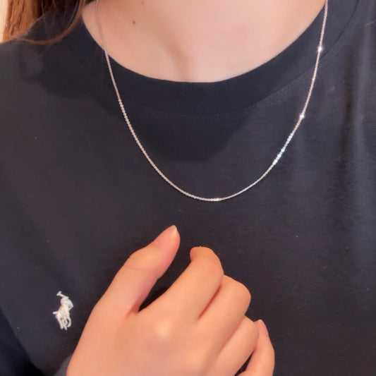 铂金Platinum PT950 Plain Chain Necklace