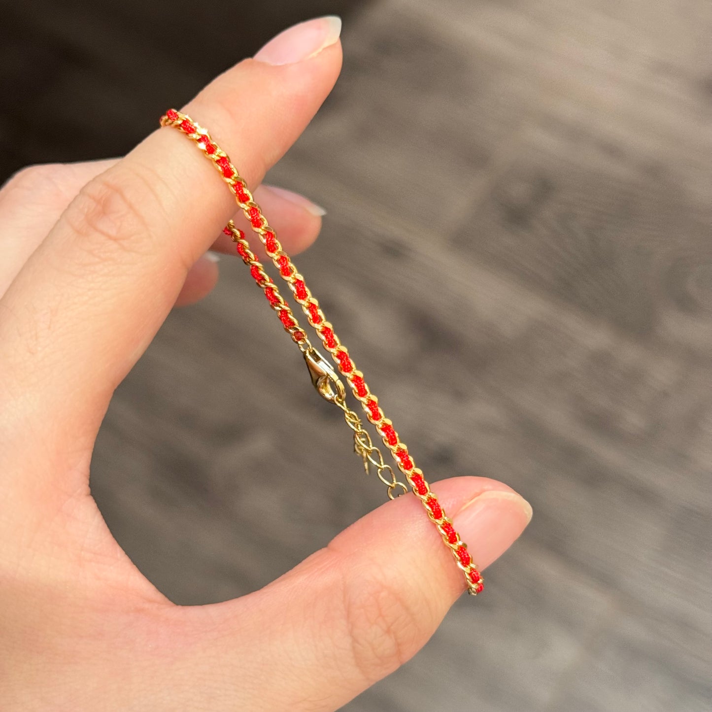 Handmade Twisted Red Bracelet