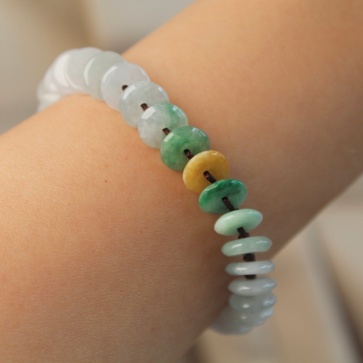 翡翠盘缠Natural Jadeite Black Bracelet