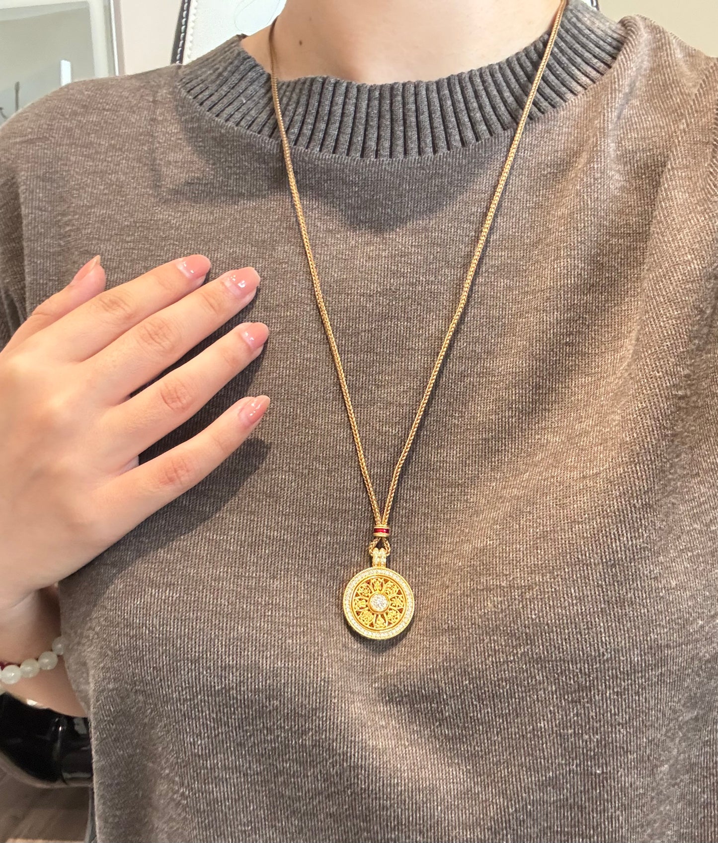 八宝罗盘Compass Long Necklace