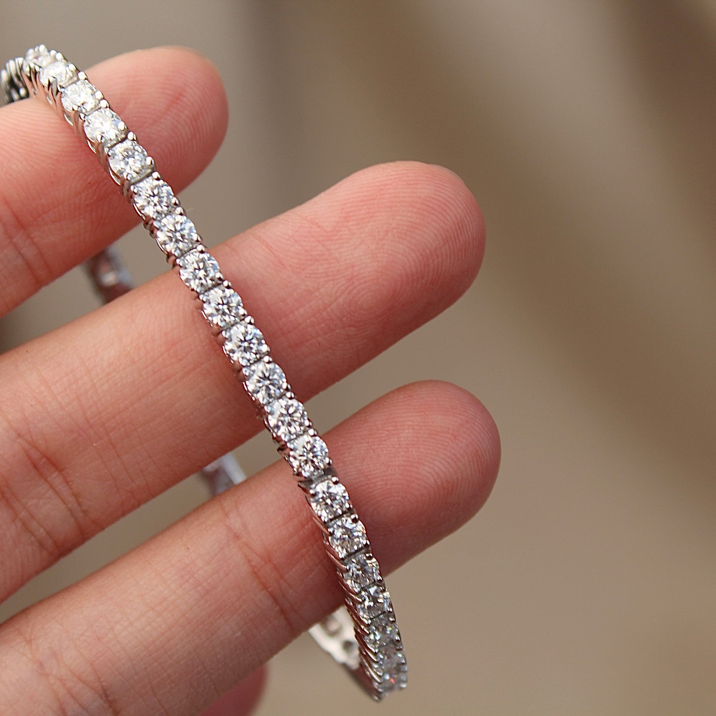 Sparkling Tennis Moissanite Bracelet