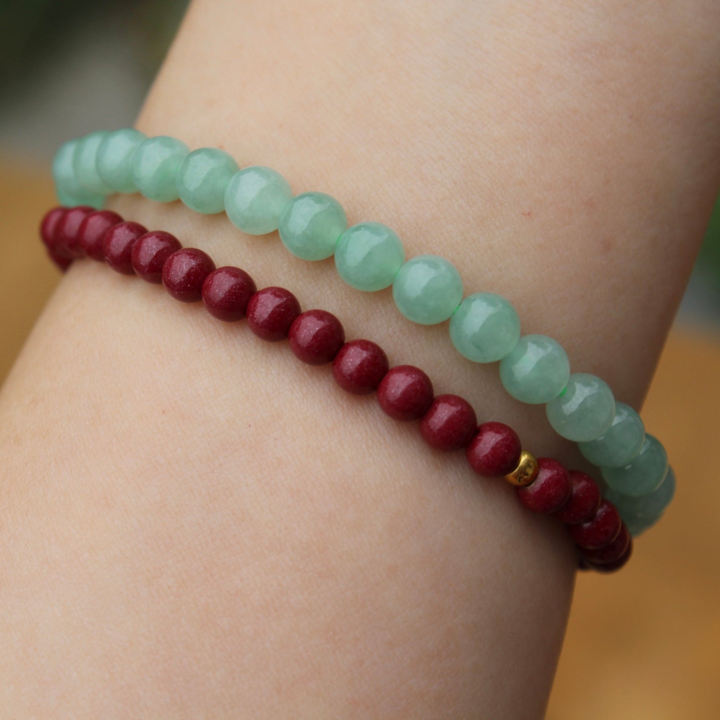 翡翠 Natural Jadeite Bracelet, 5.5mm