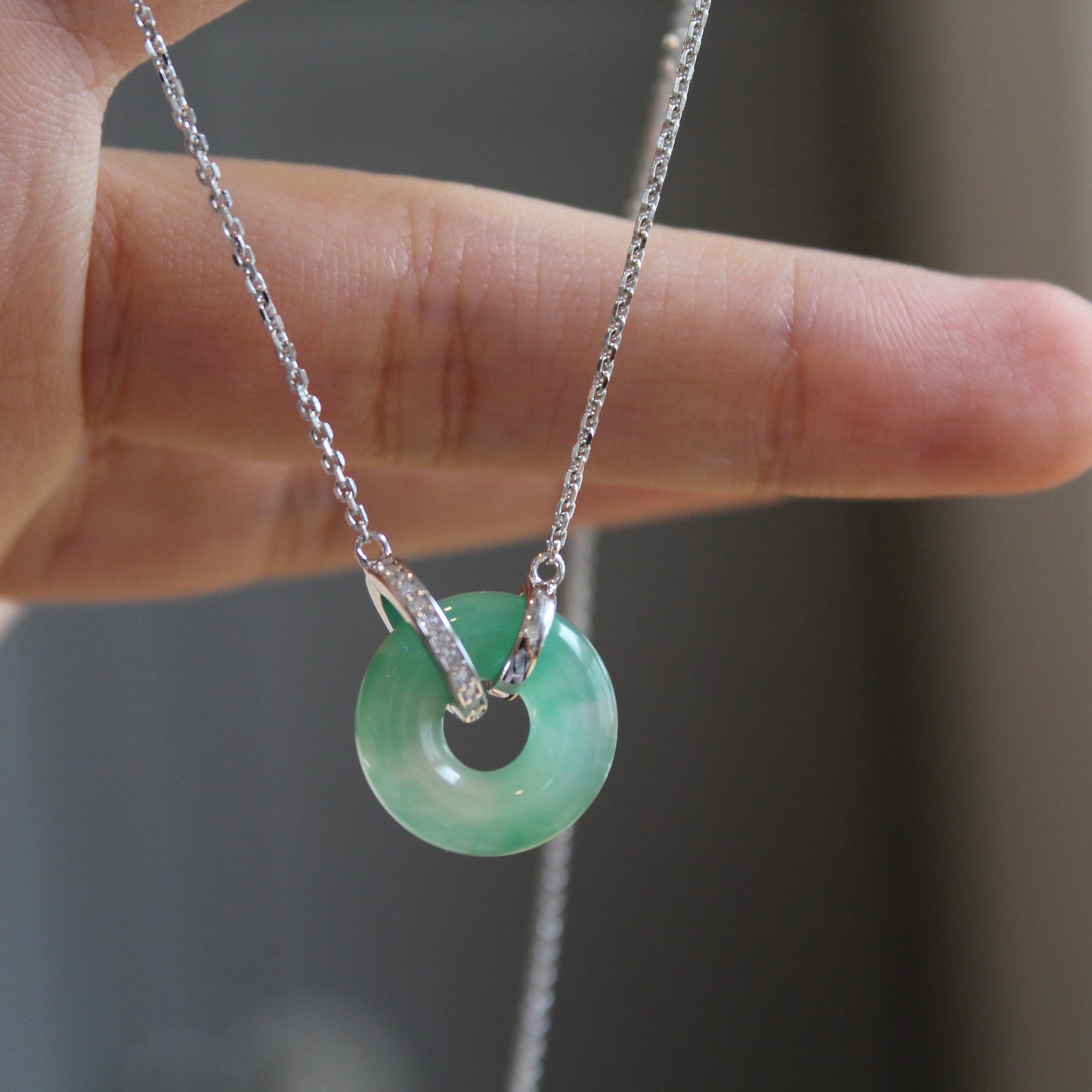 网红非洲翠平安扣Necklace