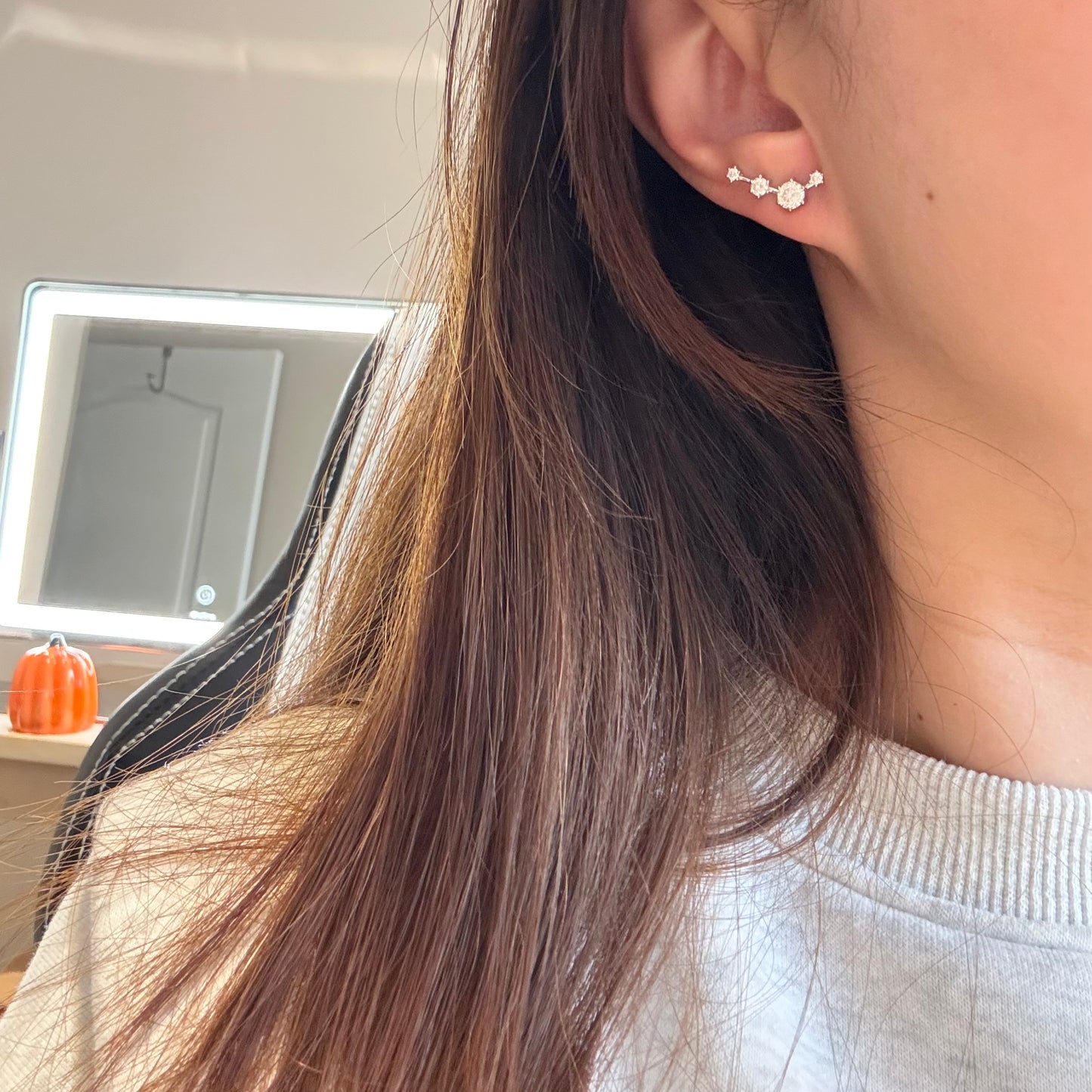 Sparkling Star Moissanite Stud Earrings