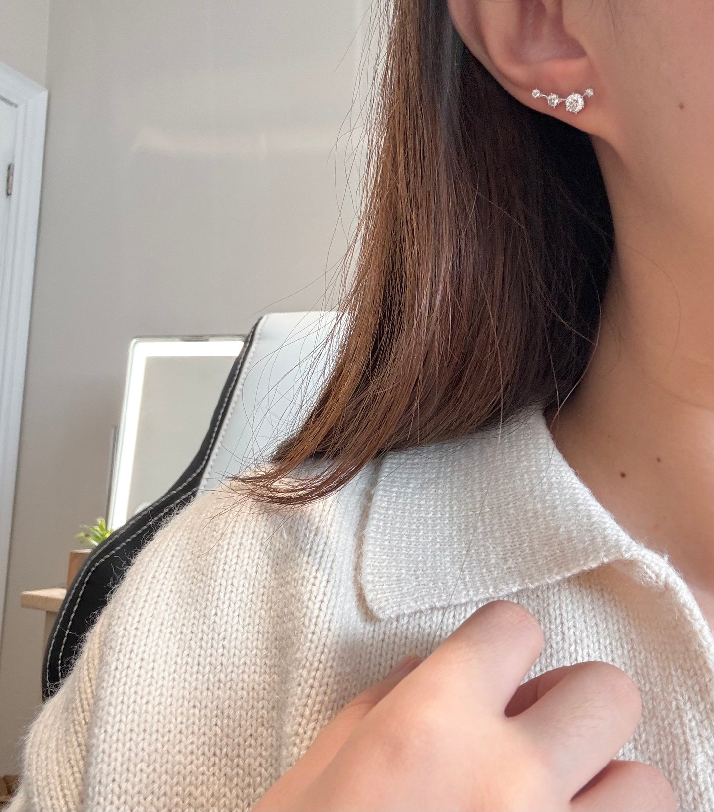 Sparkling Star Moissanite Stud Earrings