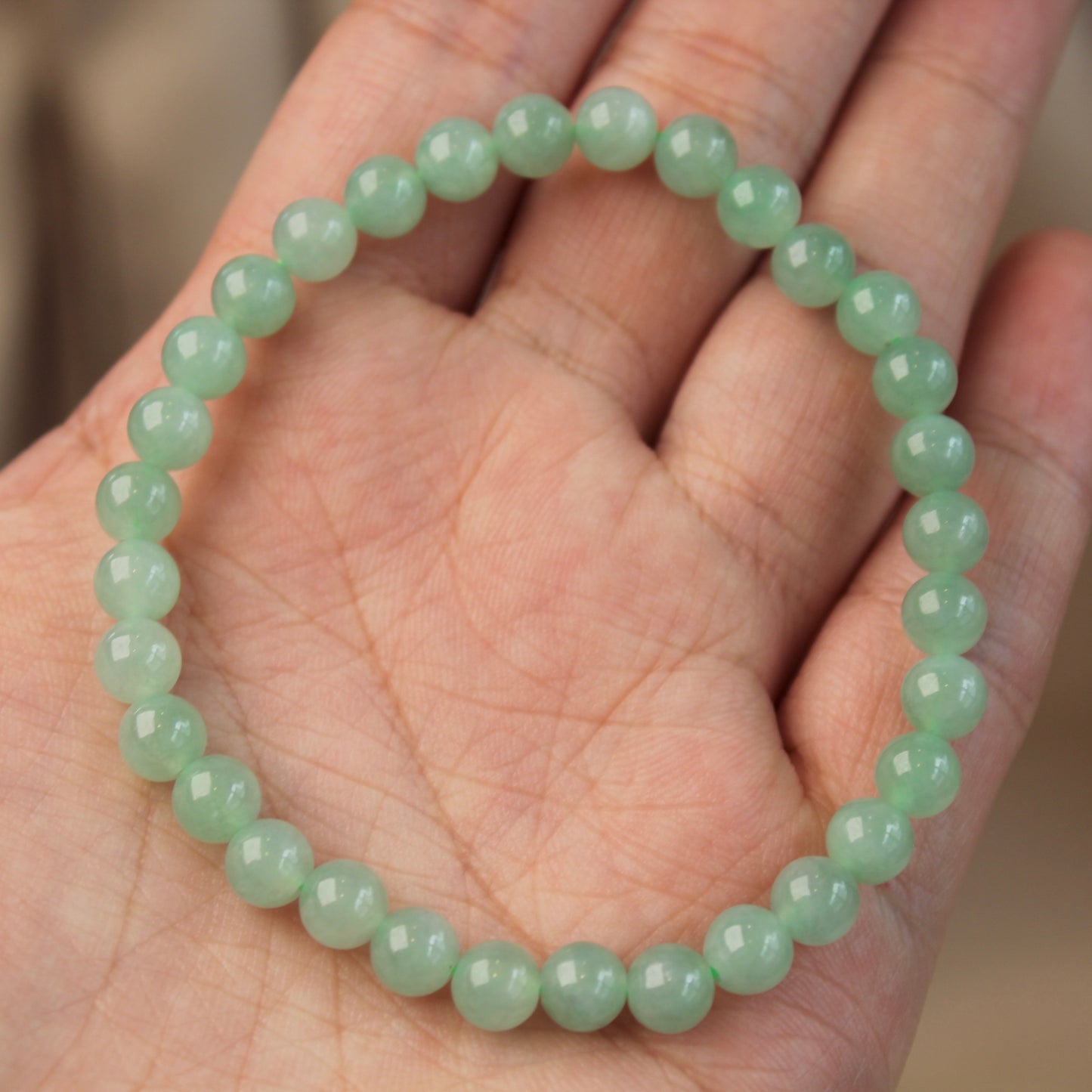 翡翠 Natural Jadeite Bracelet, 5.5mm
