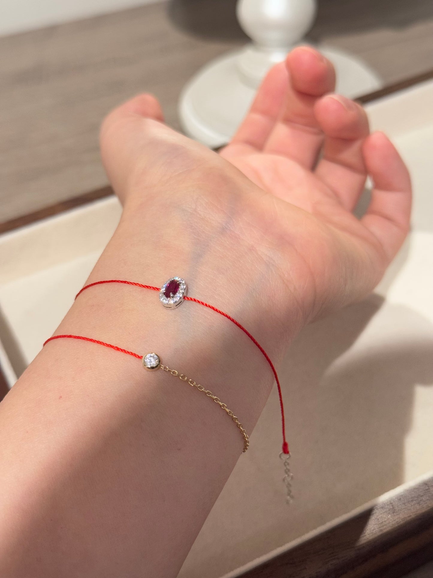 Lab Grown Ruby Red Bracelet, 0.3 carat