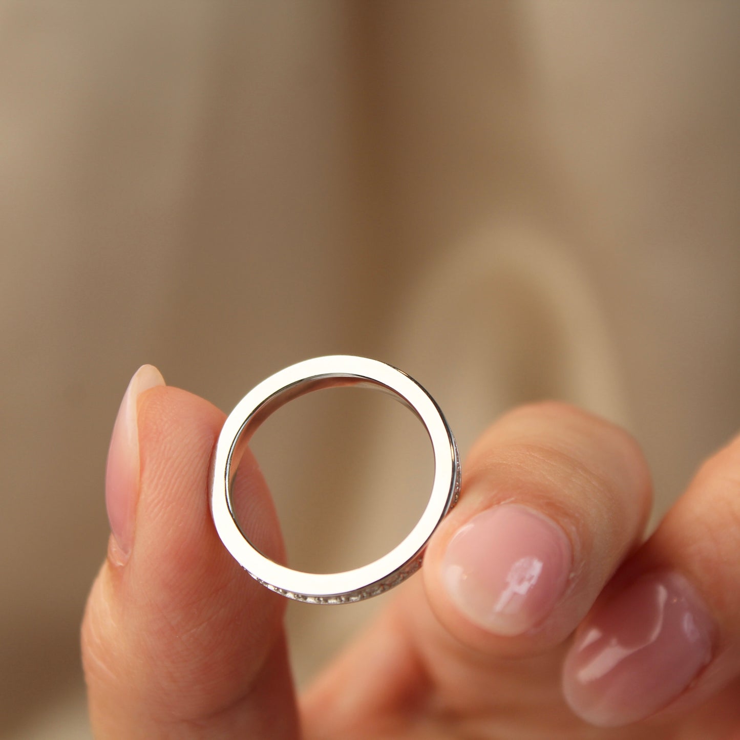 Full Eternity Moissanite Ring
