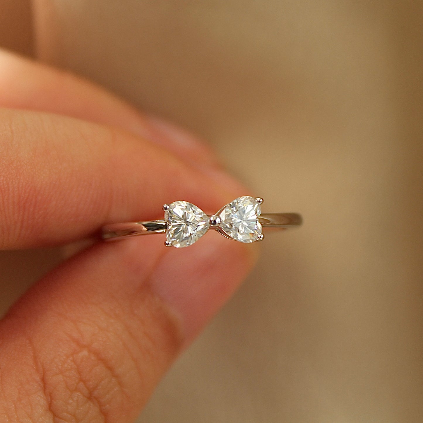 Bowknot Moissanite Ring