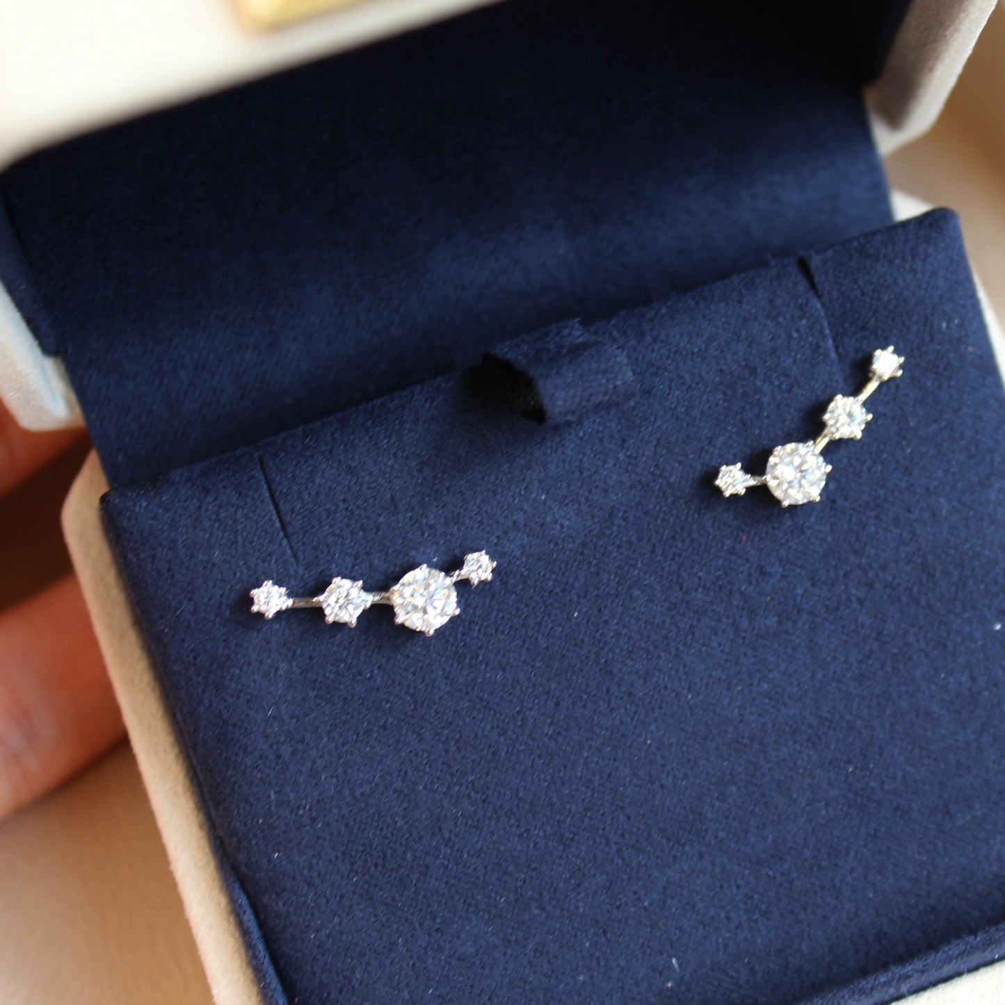 Sparkling Star Moissanite Stud Earrings