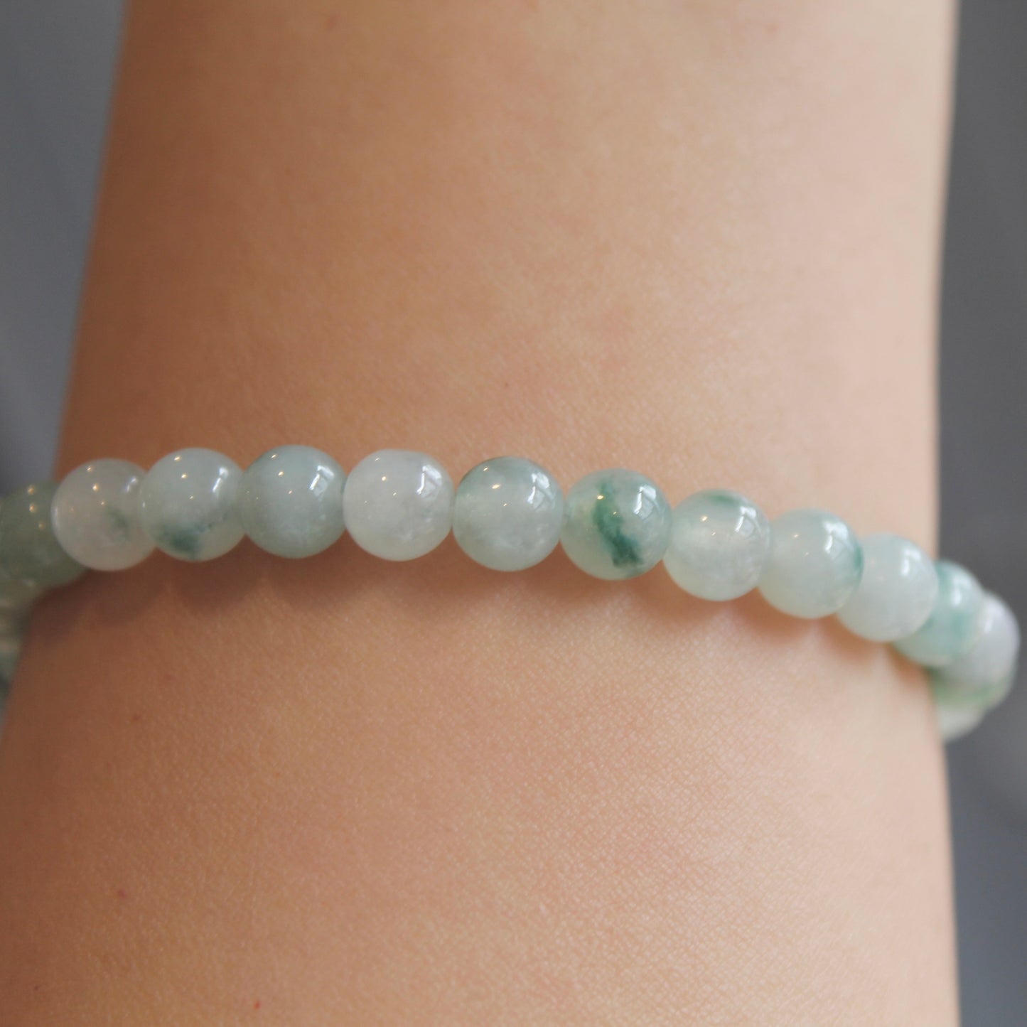 翡翠Quality Natural Jadeite Bracelet带飘花