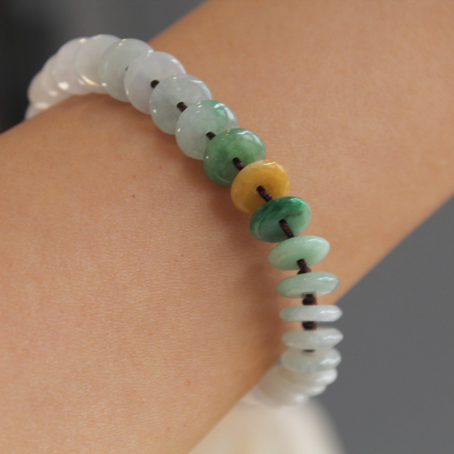翡翠盘缠Natural Jadeite Black Bracelet