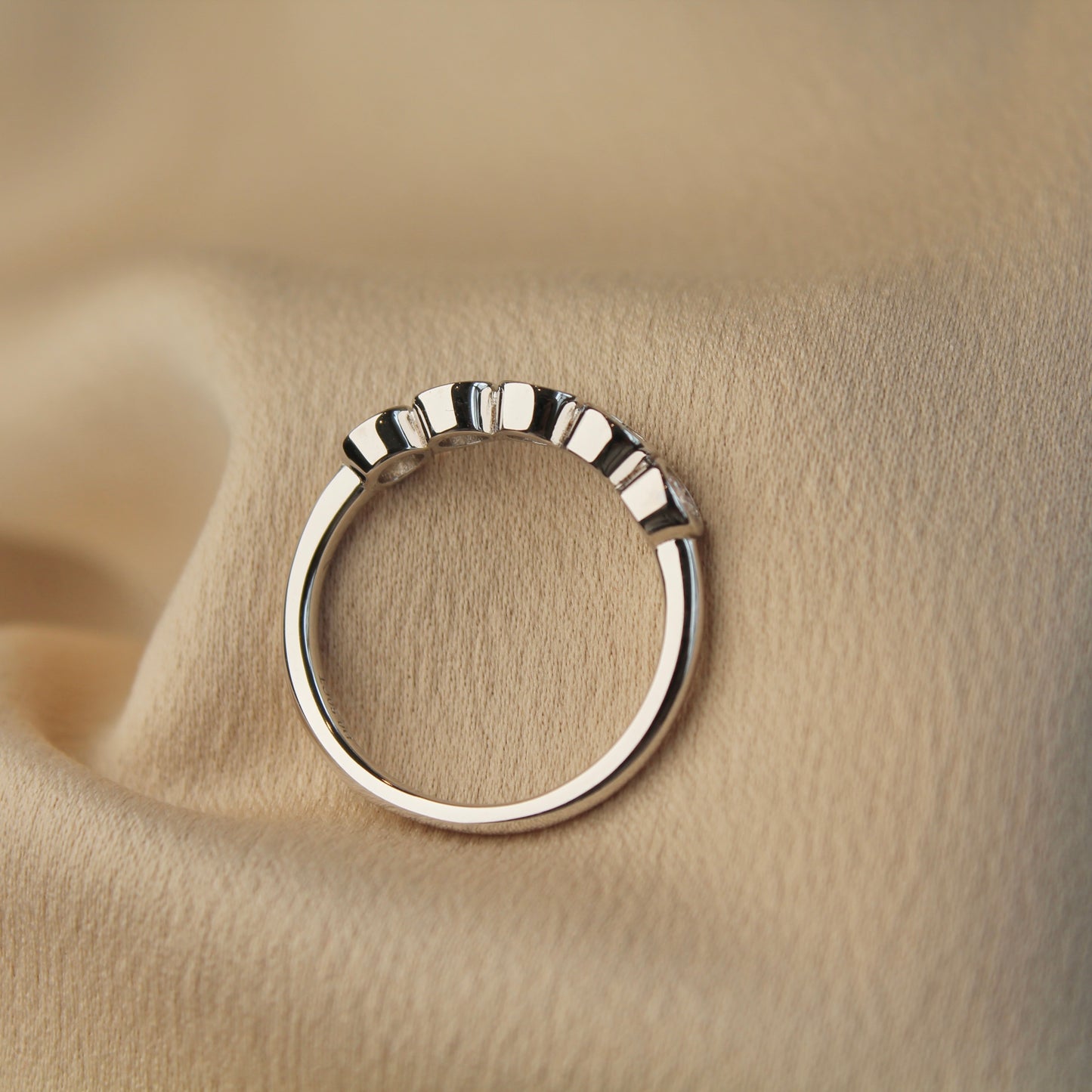 Five Bubbles Moissanite Ring