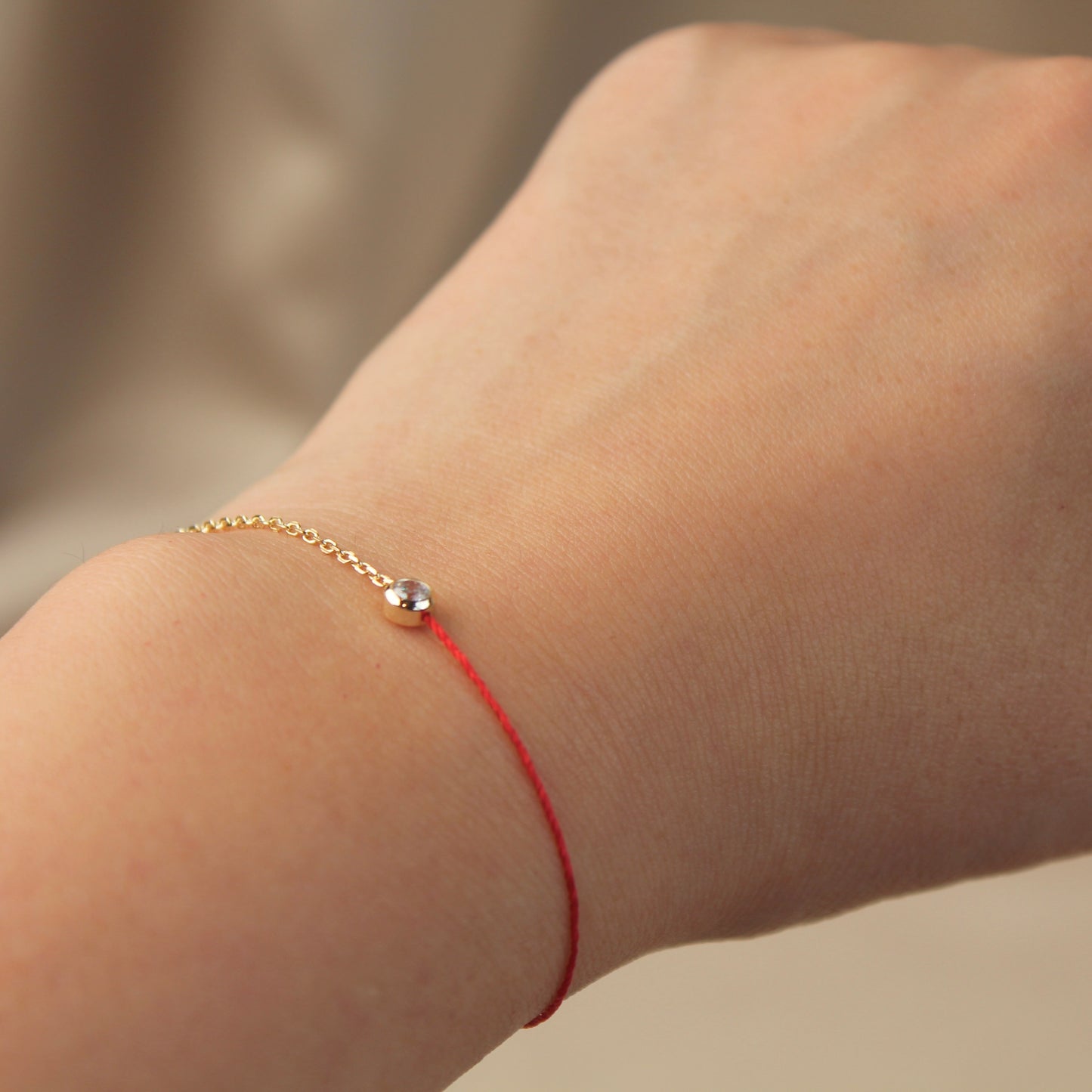 Half Line Half Chain Bracelet