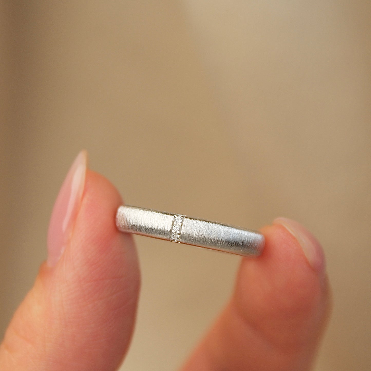拉丝 Brushed Finish Retro Ring