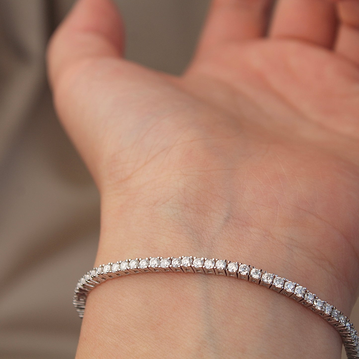 Sparkling Tennis Moissanite Bracelet