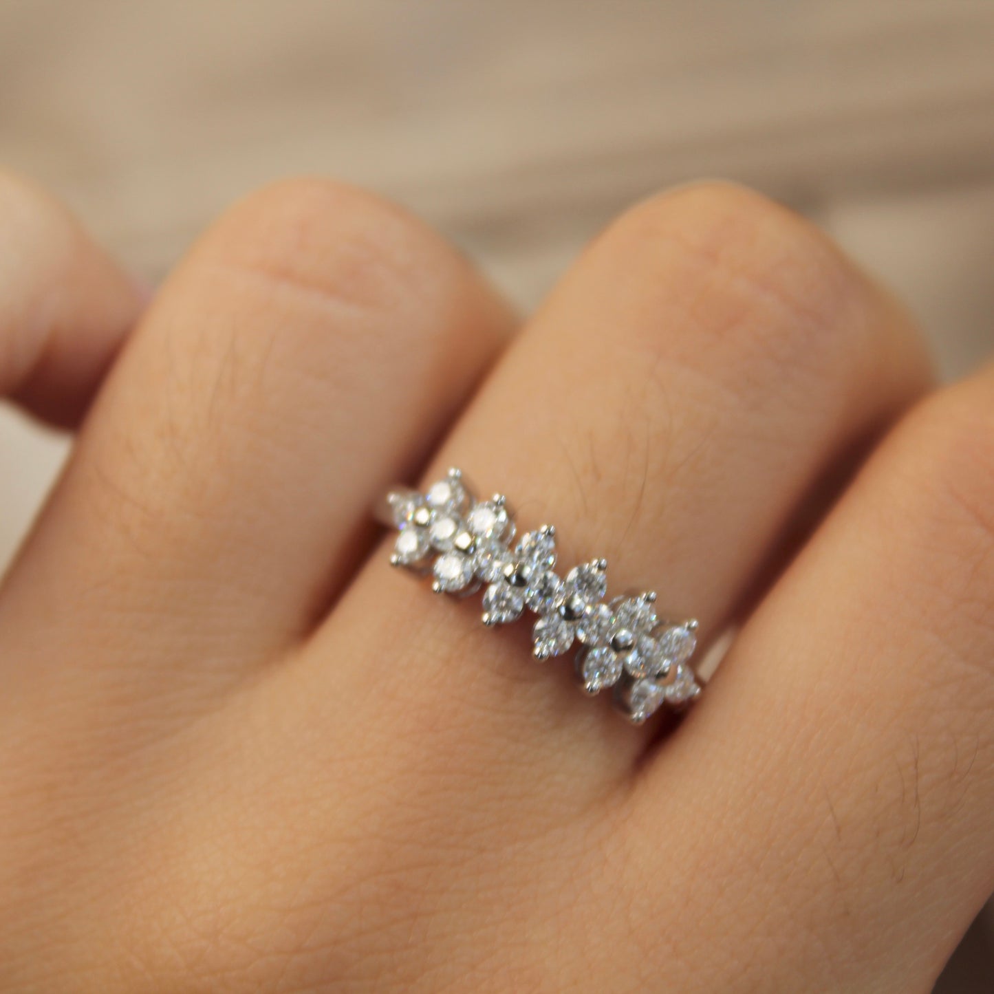 Lucky Clover Moissanite Ring