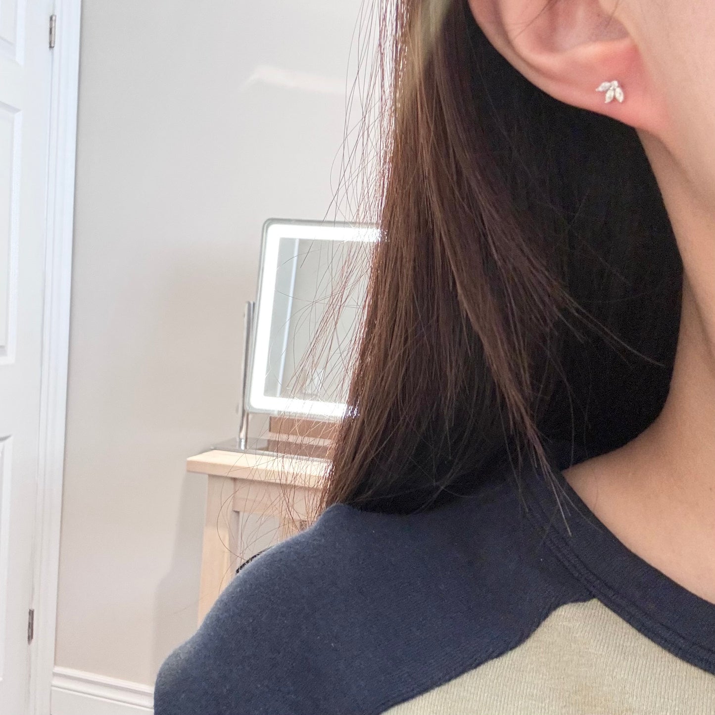Mini Crown Moissanite Earrings