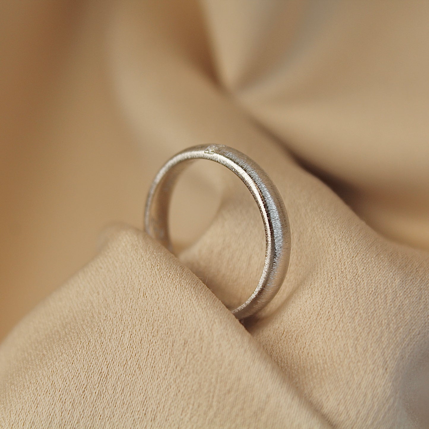拉丝 Brushed Finish Retro Ring