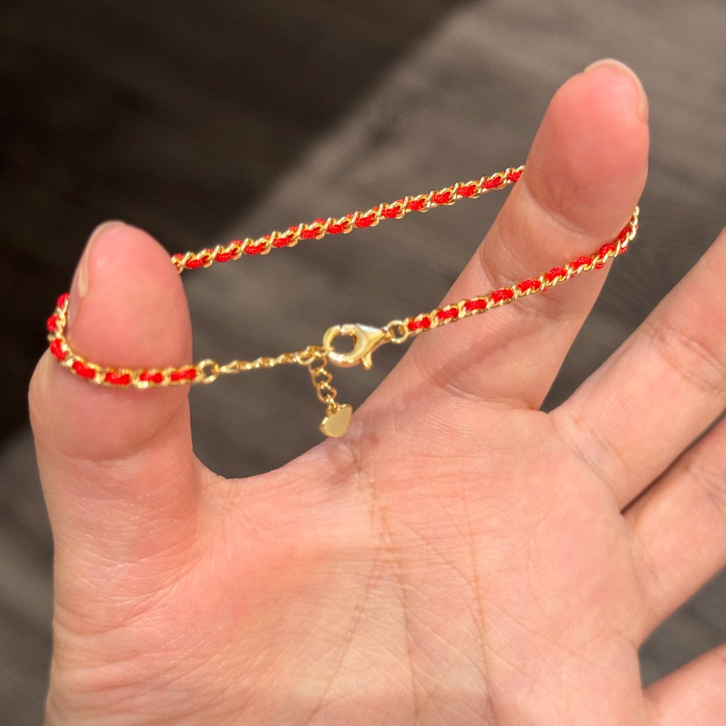 Handmade Twisted Red Bracelet