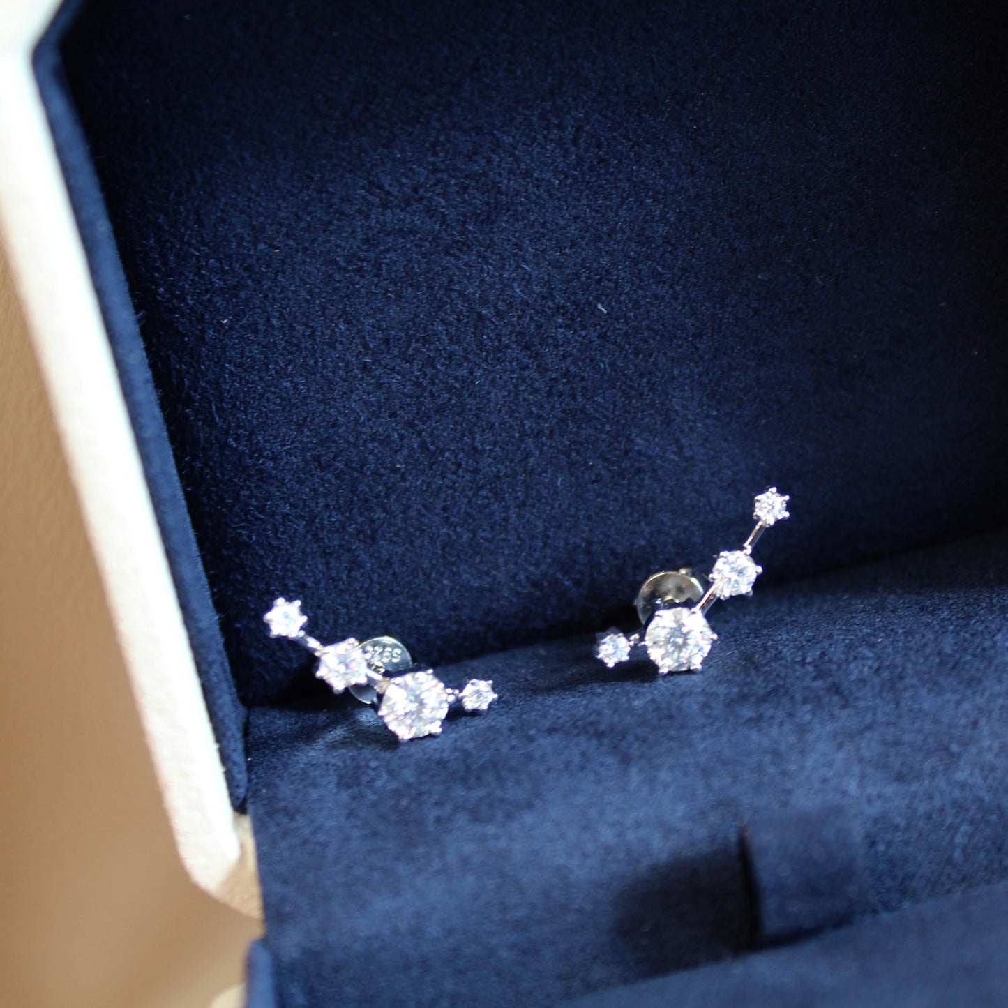 Sparkling Star Moissanite Stud Earrings