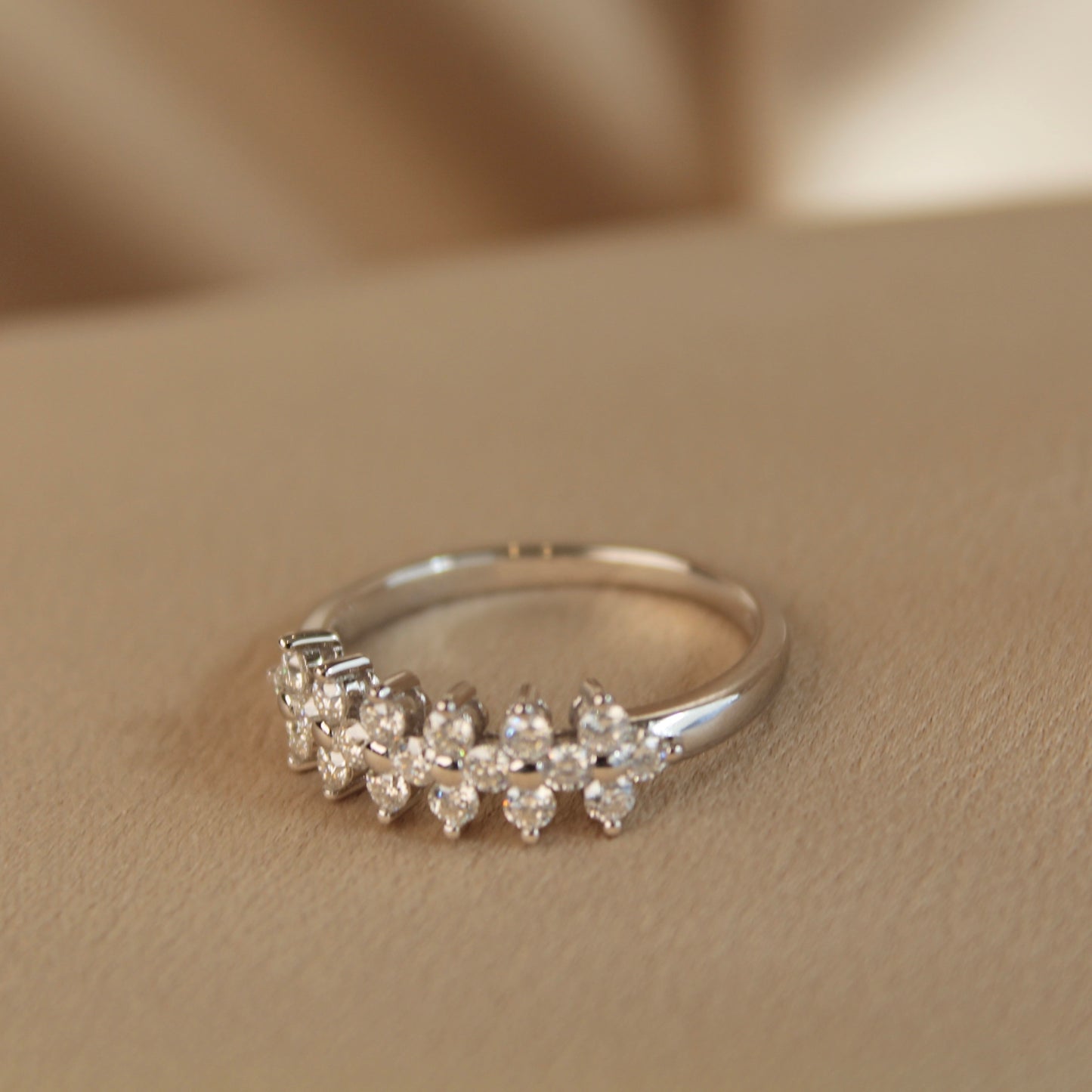 Lucky Clover Moissanite Ring