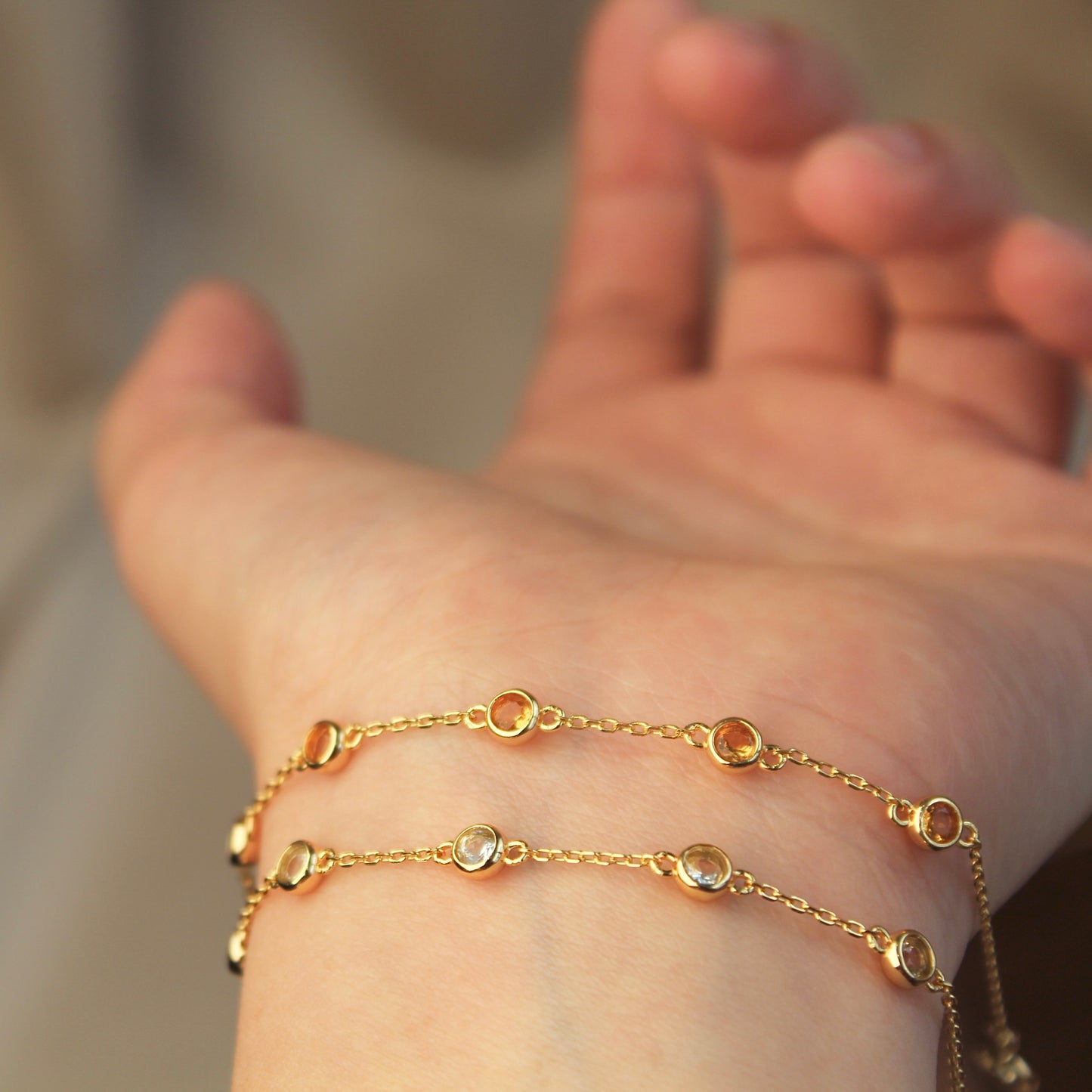 Crystal Bubble Gemstone Bracelet