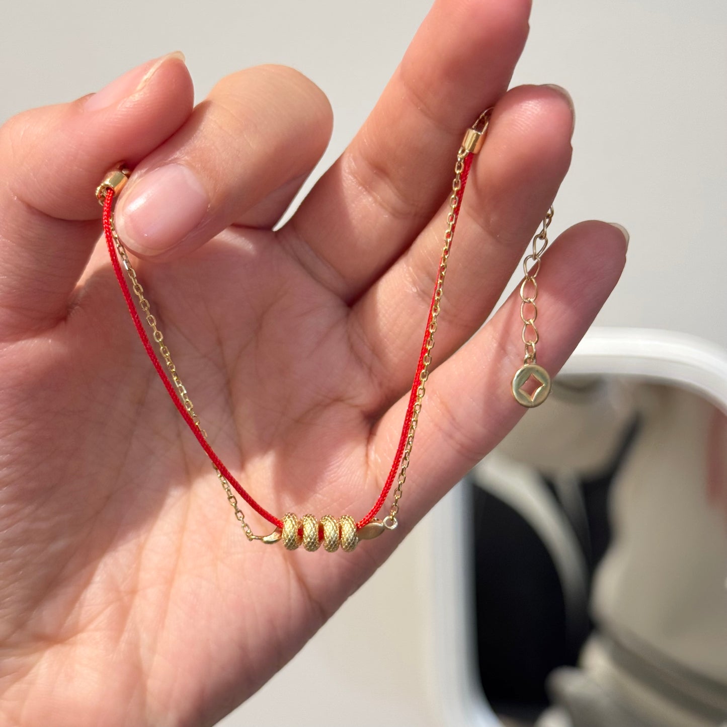 Rolling Snake Double Layer Red Bracelet