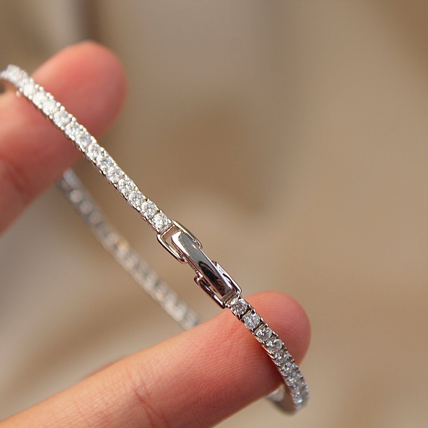 Sparkling Tennis Moissanite Bracelet