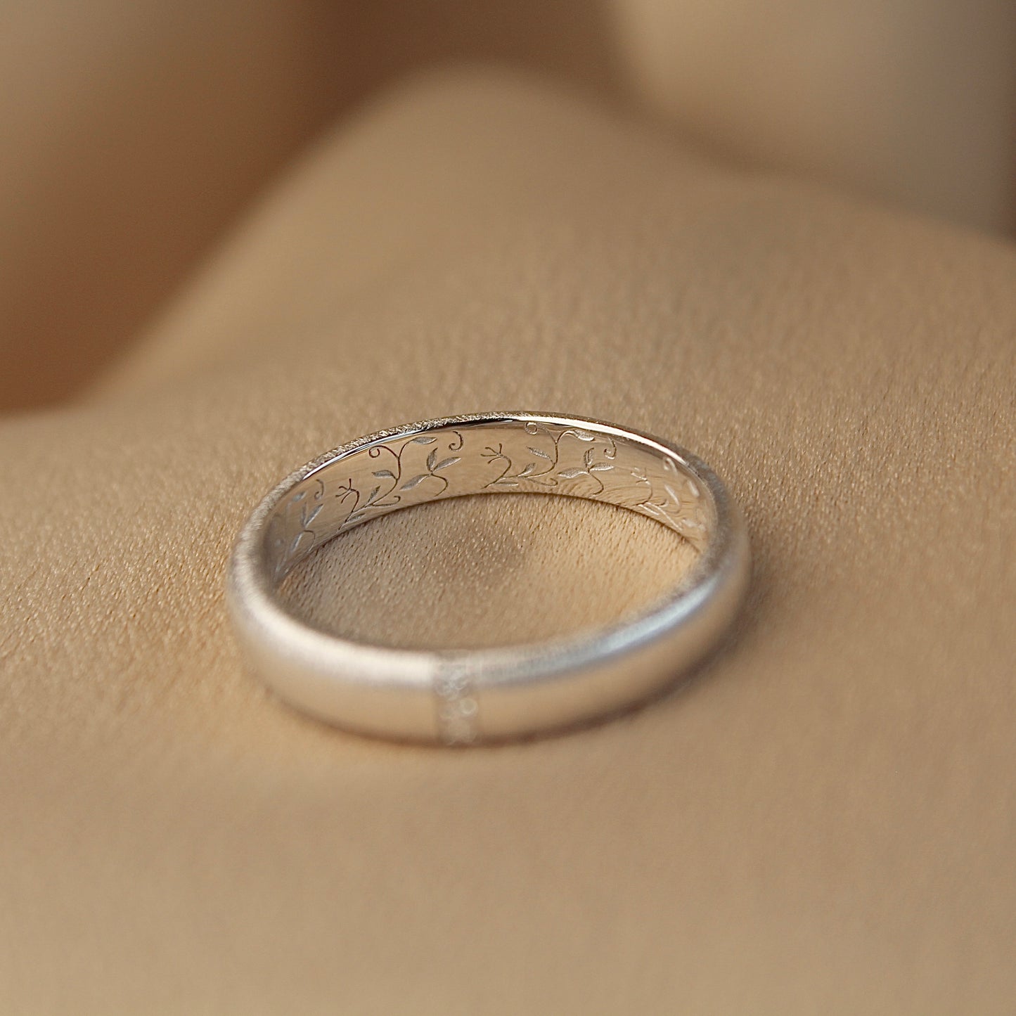 拉丝 Brushed Finish Retro Ring