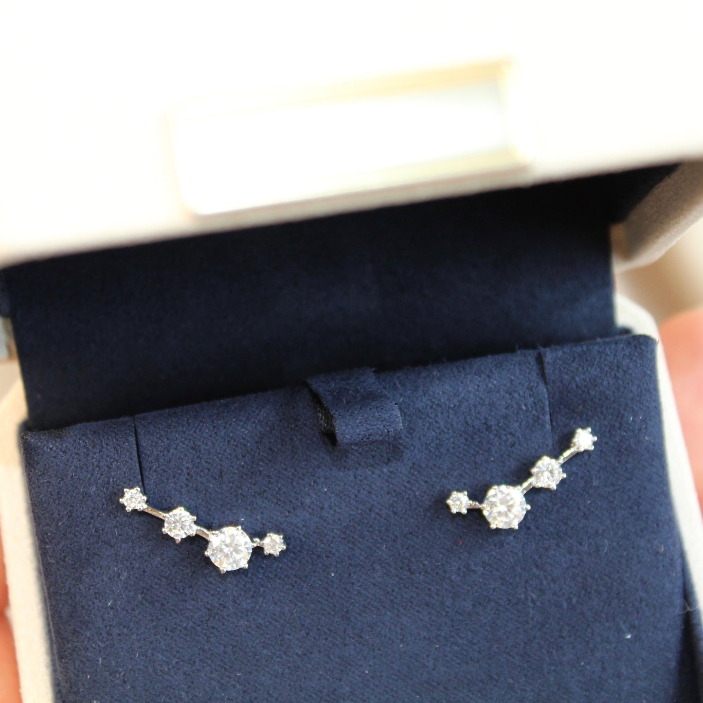 Sparkling Star Moissanite Stud Earrings