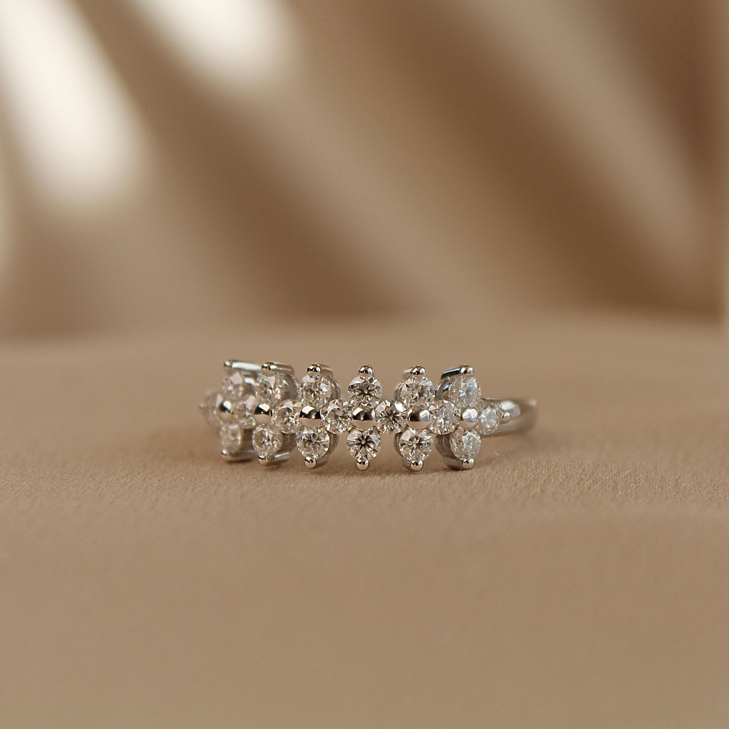 Lucky Clover Moissanite Ring