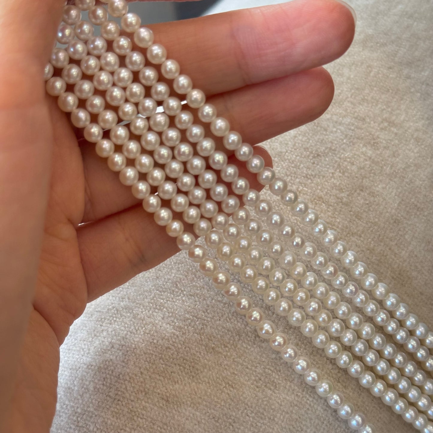 Natural Round Baby Pearl Bracelet, 3 to 4mm
