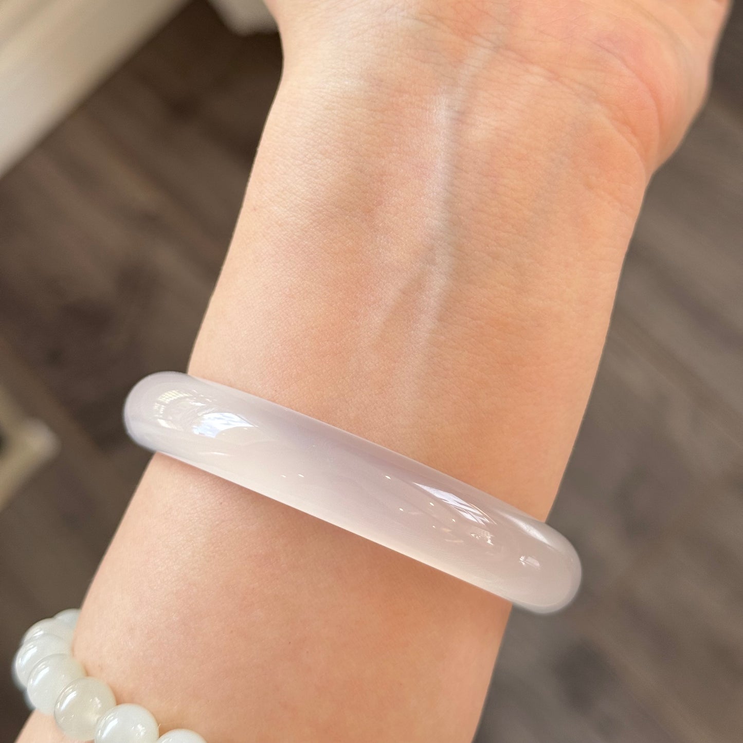 白月光玉髓手镯Bangle Bracelet