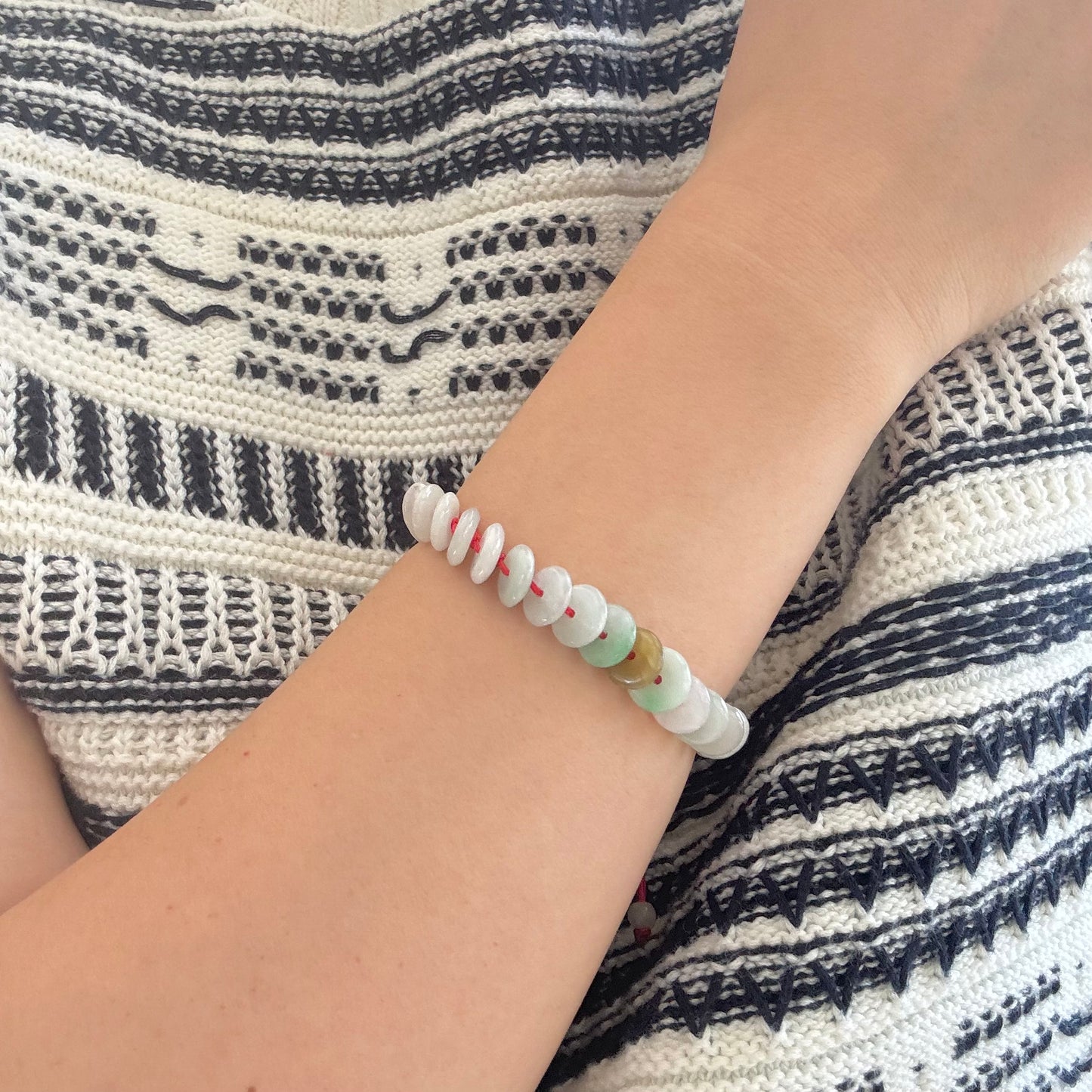 翡翠盘缠Natural Jadeite Red Bracelet
