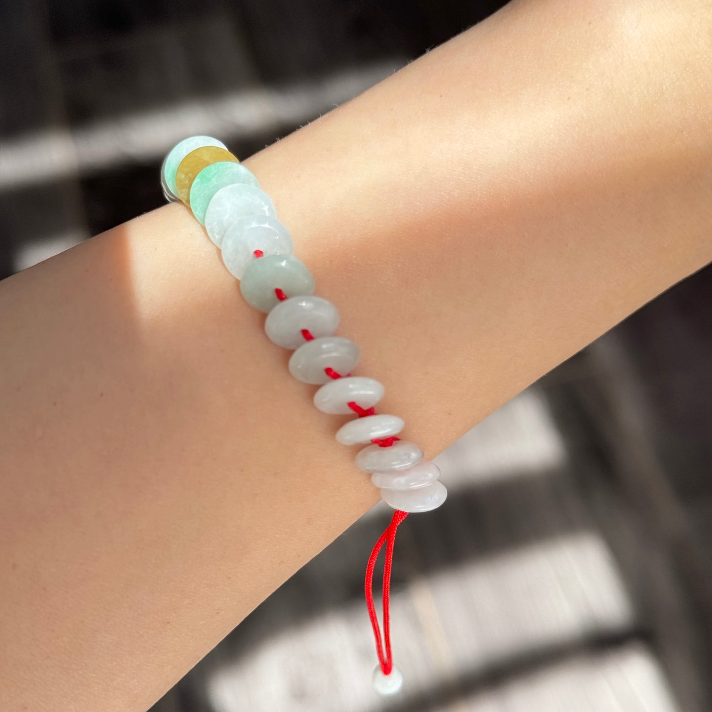 翡翠盘缠Natural Jadeite Red Bracelet