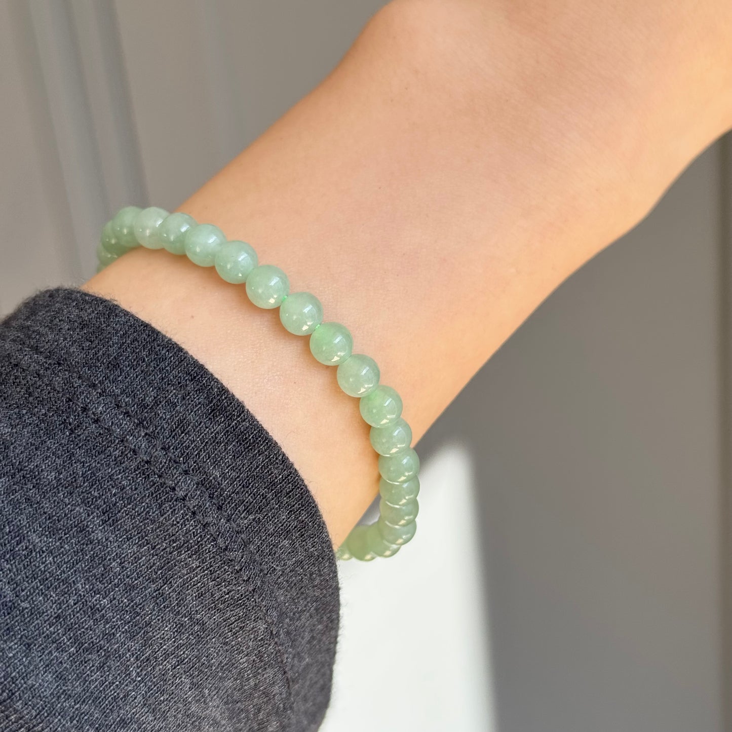 翡翠 Natural Jadeite Bracelet, 5.5mm