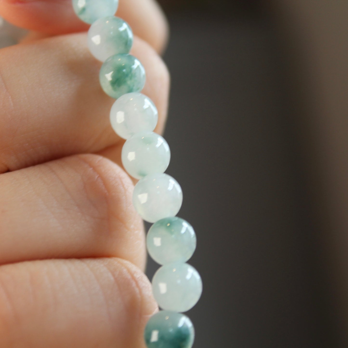翡翠Quality Natural Jadeite Bracelet带飘花