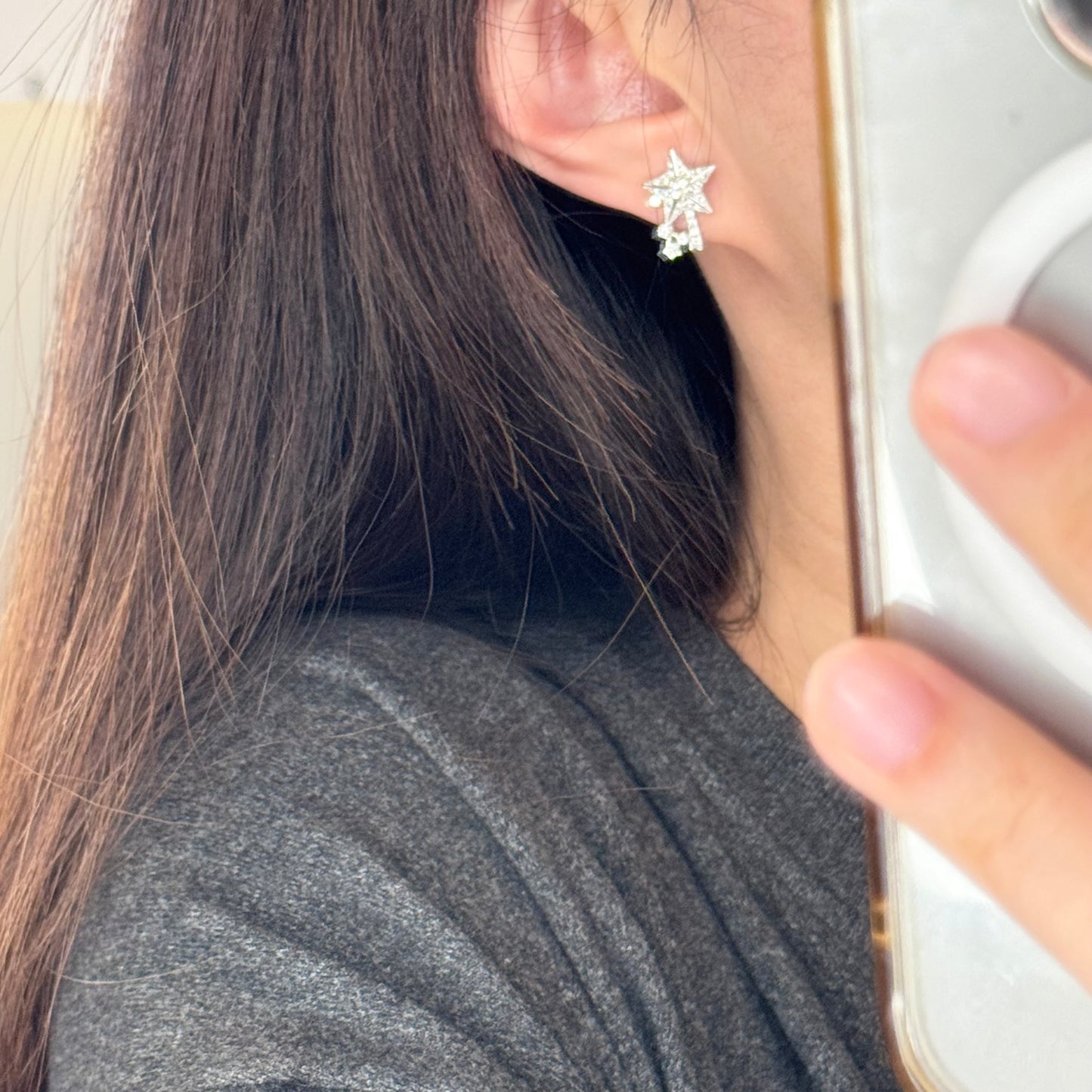 Shooting Star Moissanite Earrings