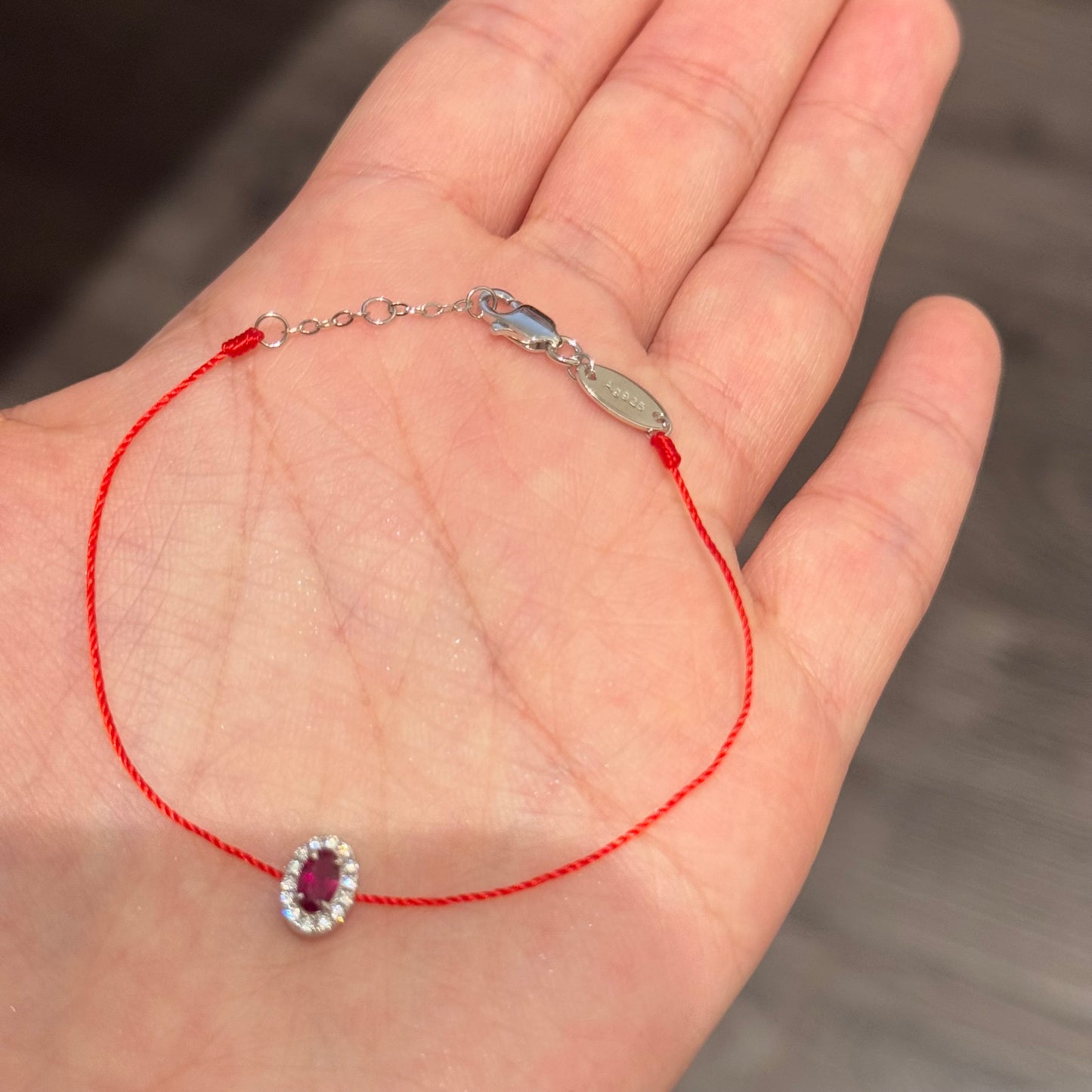 Lab Grown Ruby Red Bracelet, 0.3 carat