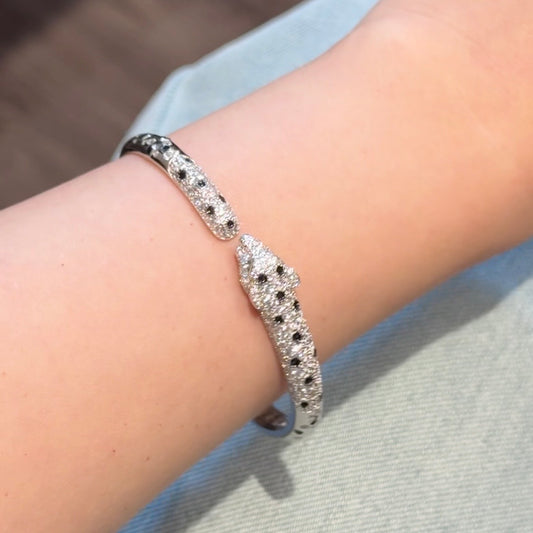 Leopard Oval Bangle Bracelet