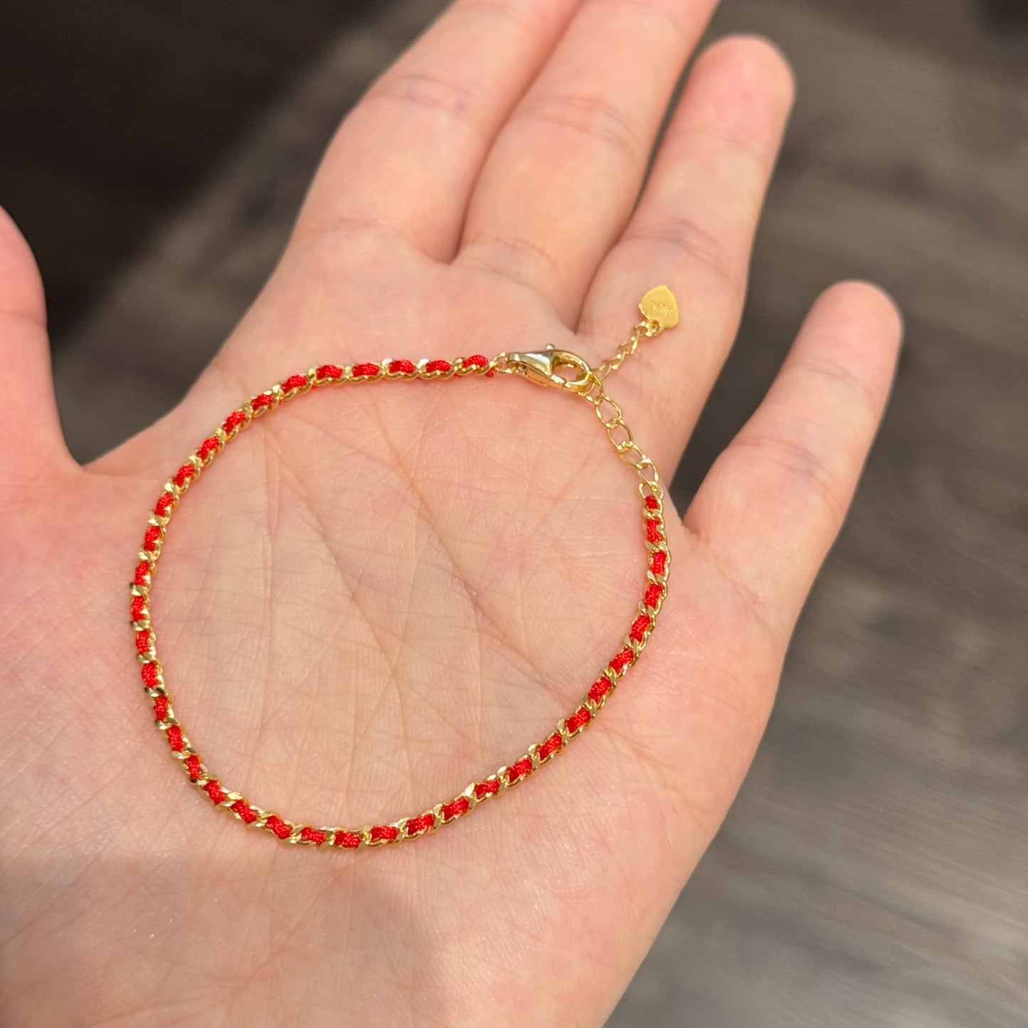 Handmade Twisted Red Bracelet
