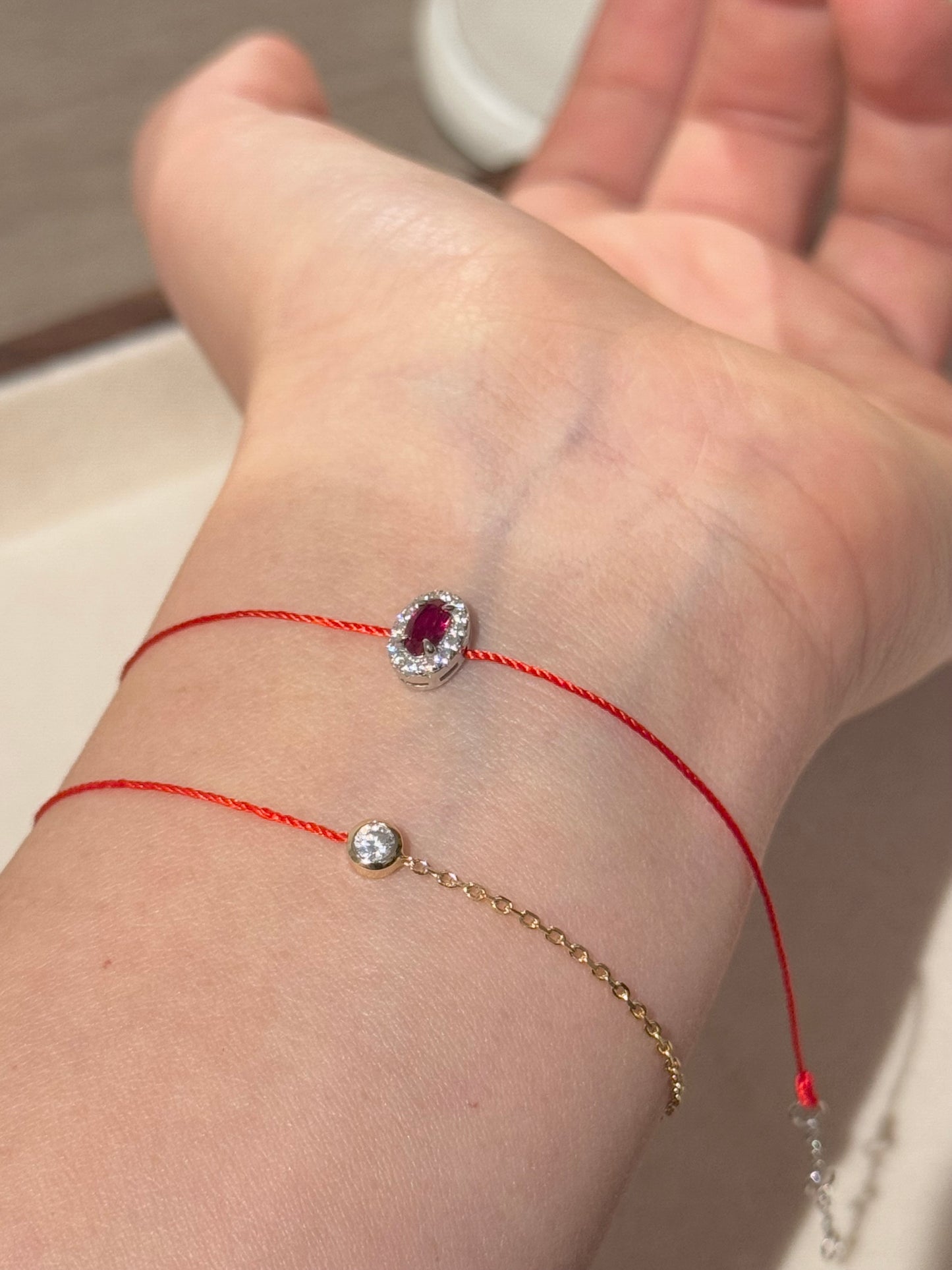 Lab Grown Ruby Red Bracelet, 0.3 carat