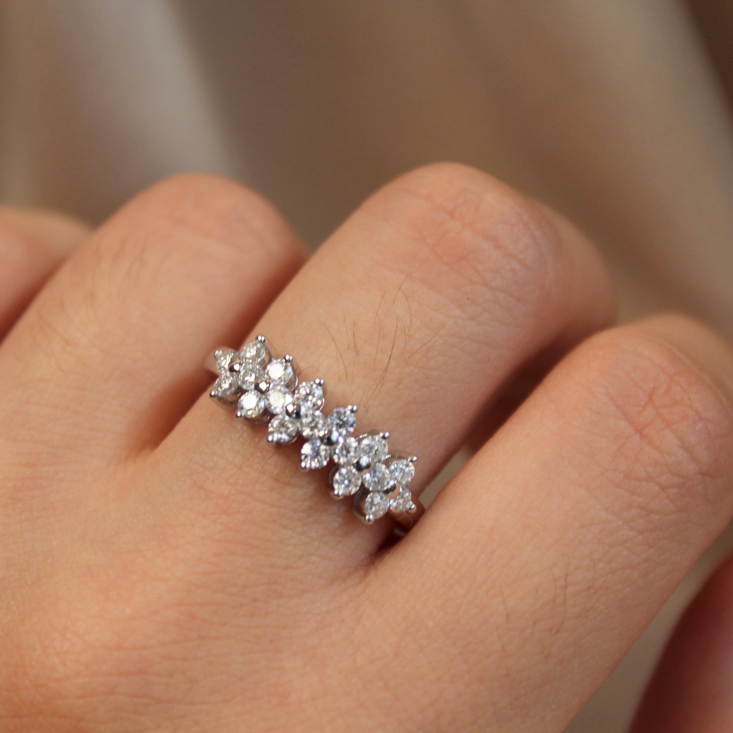 Lucky Clover Moissanite Ring