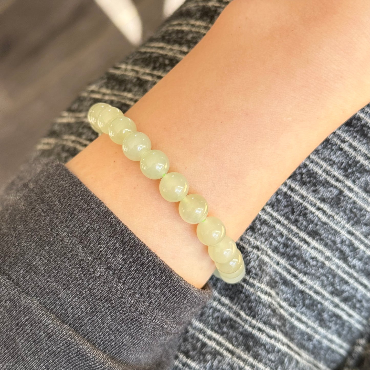 Icy 8mm Natural Jade Bracelet冰晴水