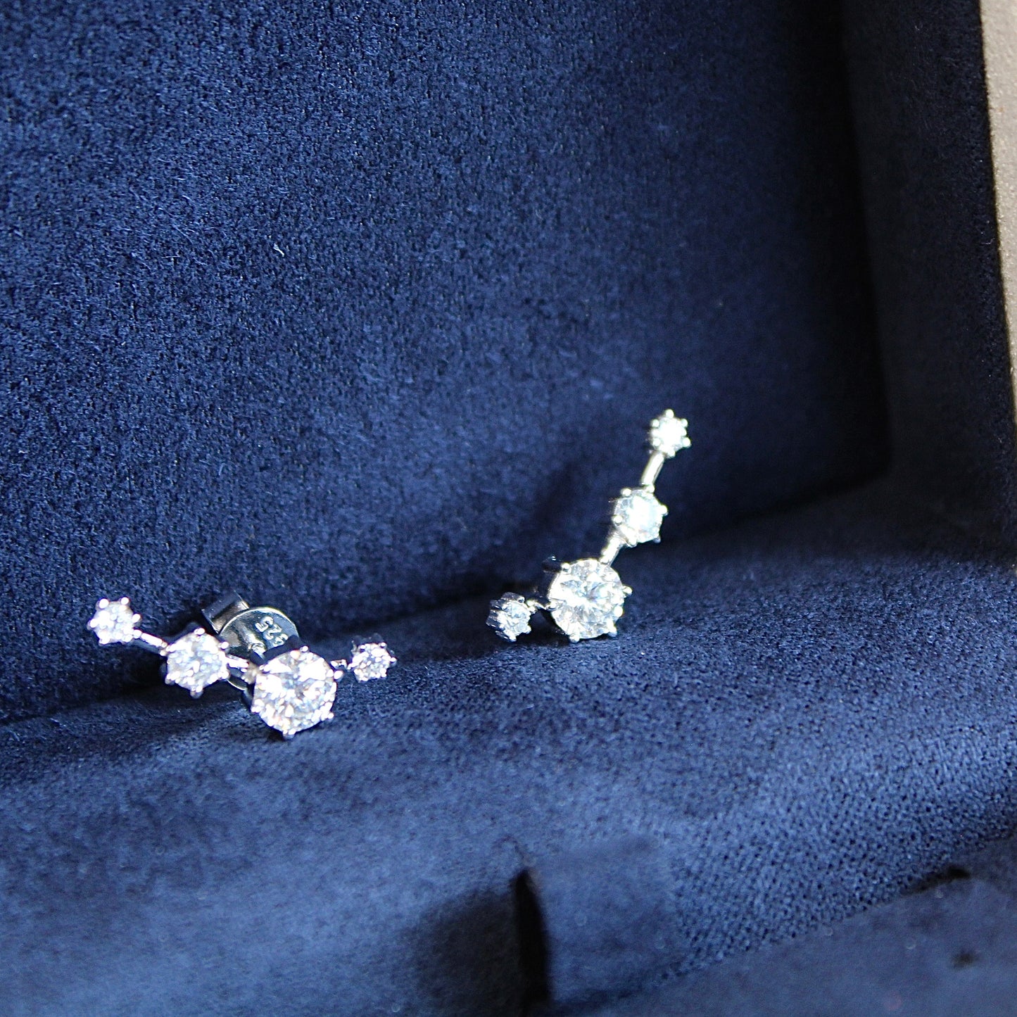 Sparkling Star Moissanite Stud Earrings