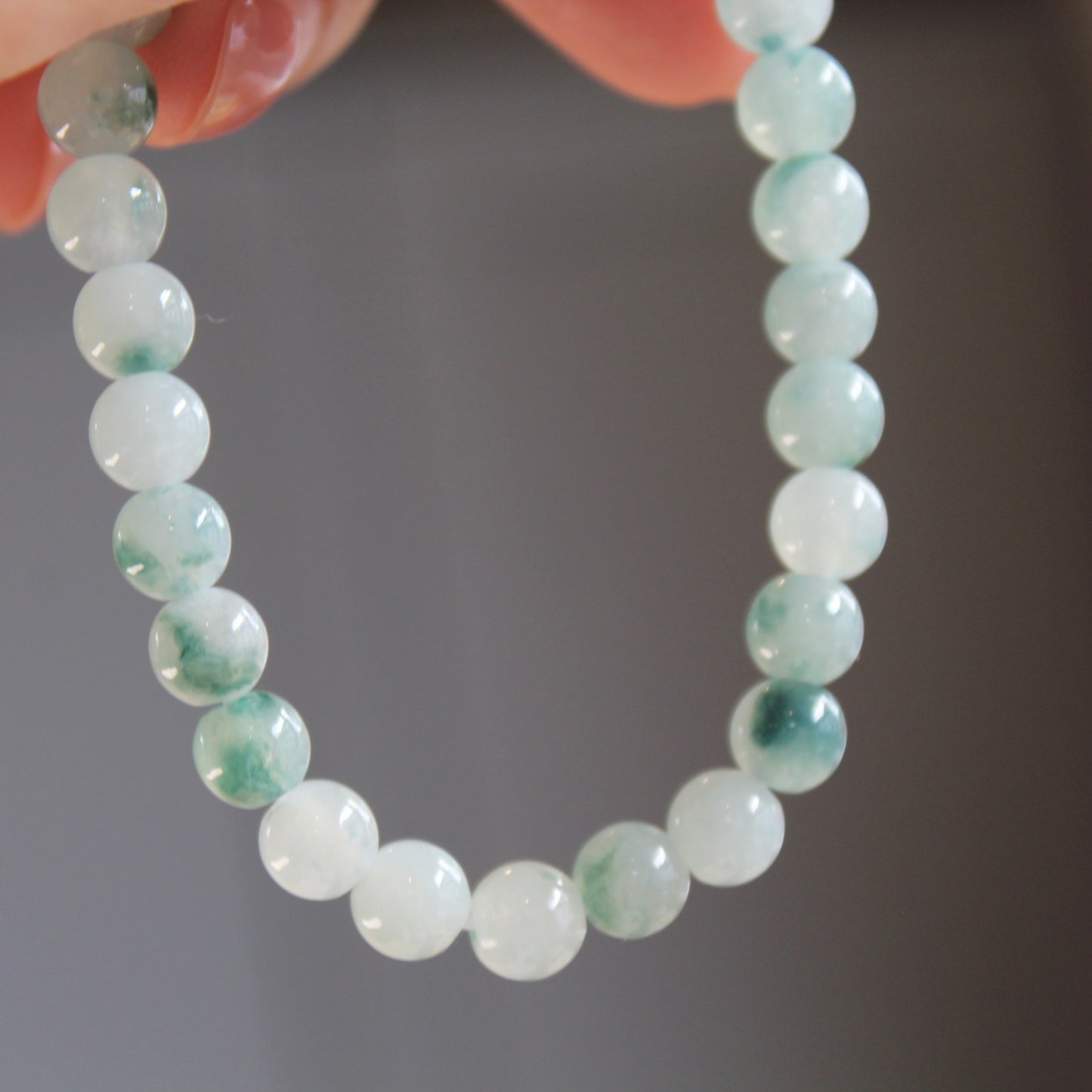 翡翠Quality Natural Jadeite Bracelet带飘花